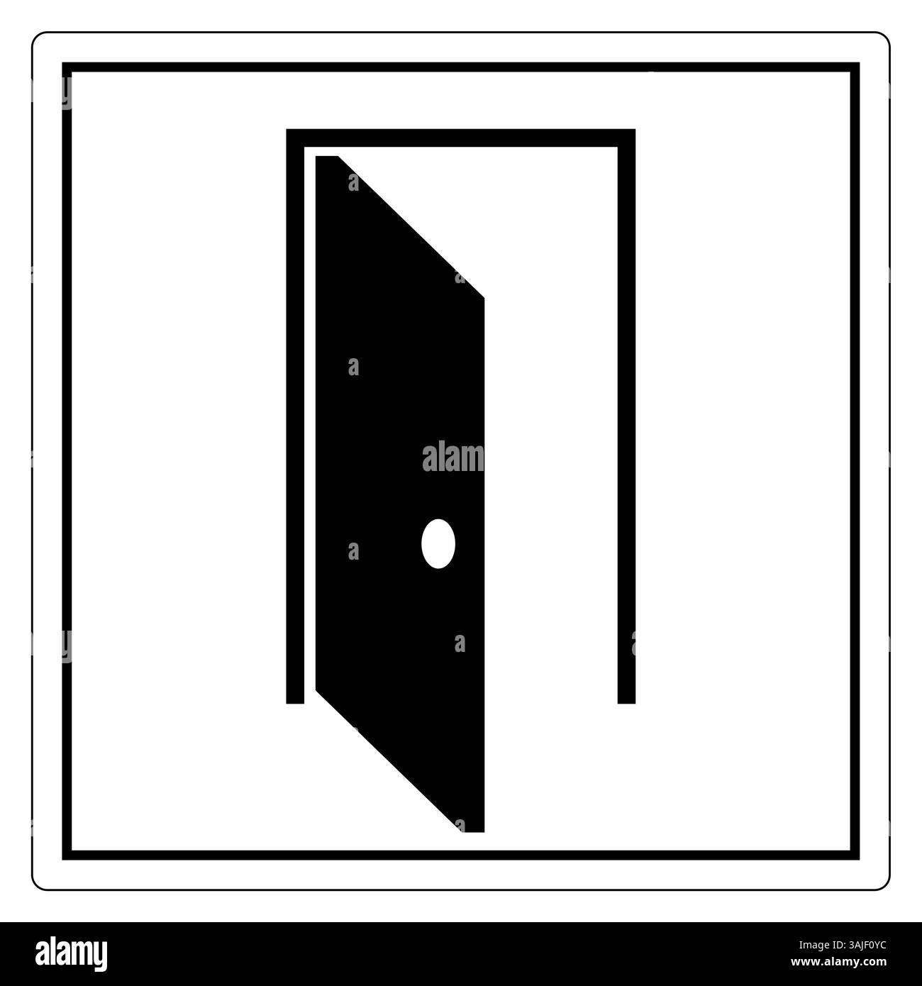 Questa icona della porta aperta rappresenta l'opportunità e l'accesso. Presenta un design minimalista, perfetto per vari progetti relativi alla transizione e al nuovo Beg Illustrazione Vettoriale