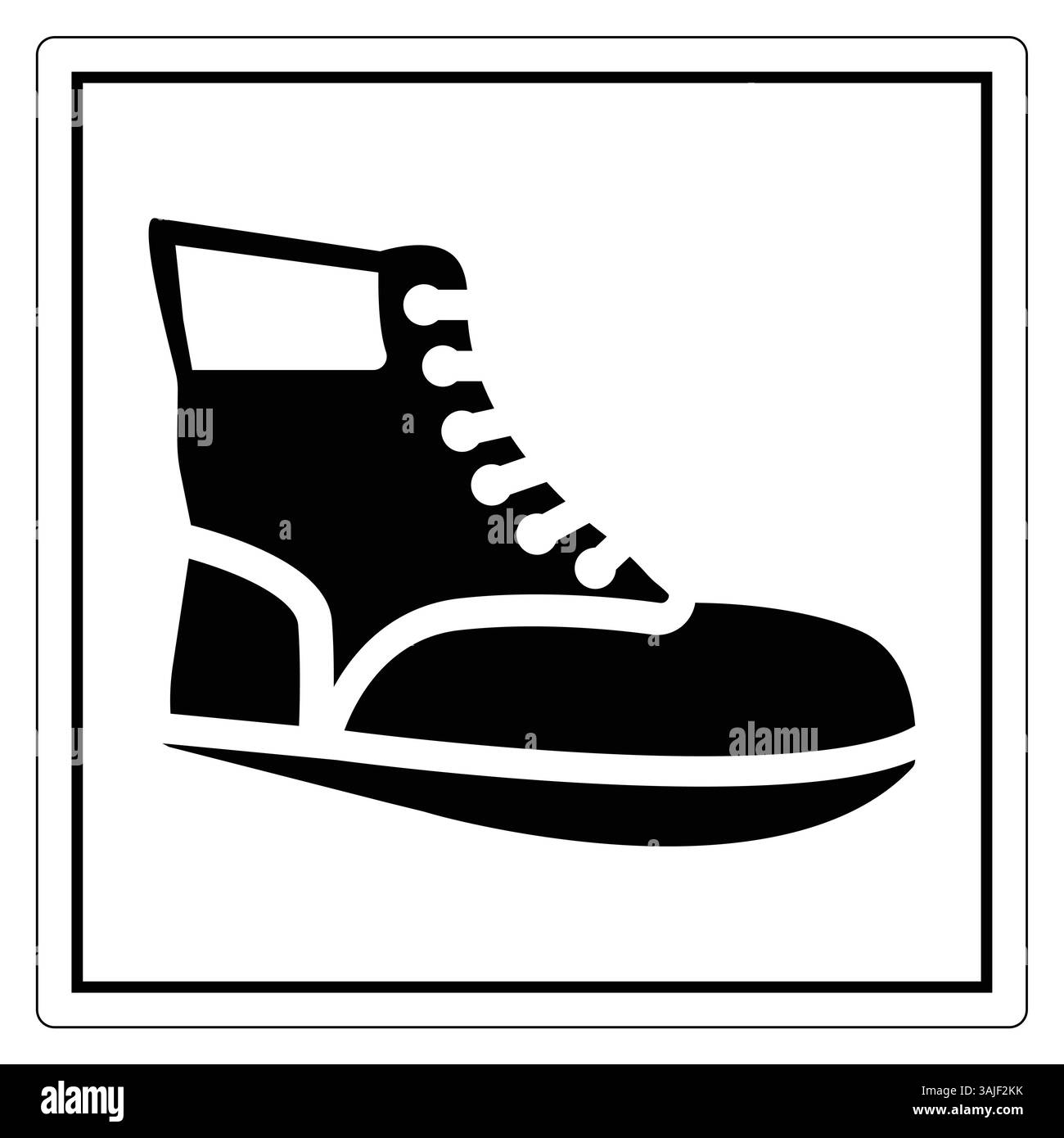 Un'elegante icona di sneaker alta con silhouette nera, perfetta per l'uso in design di moda, sport e lifestyle. Ideale per il branding e i progetti grafici Illustrazione Vettoriale