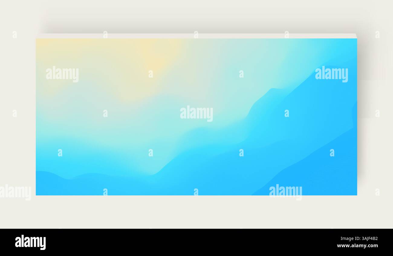 Paesaggio realistico con onde. Modello di design della copertina. illustrazione vettoriale 3d per cartelloni, volantini, striscioni, copertine di libri, brochure, pianificatori e note Illustrazione Vettoriale