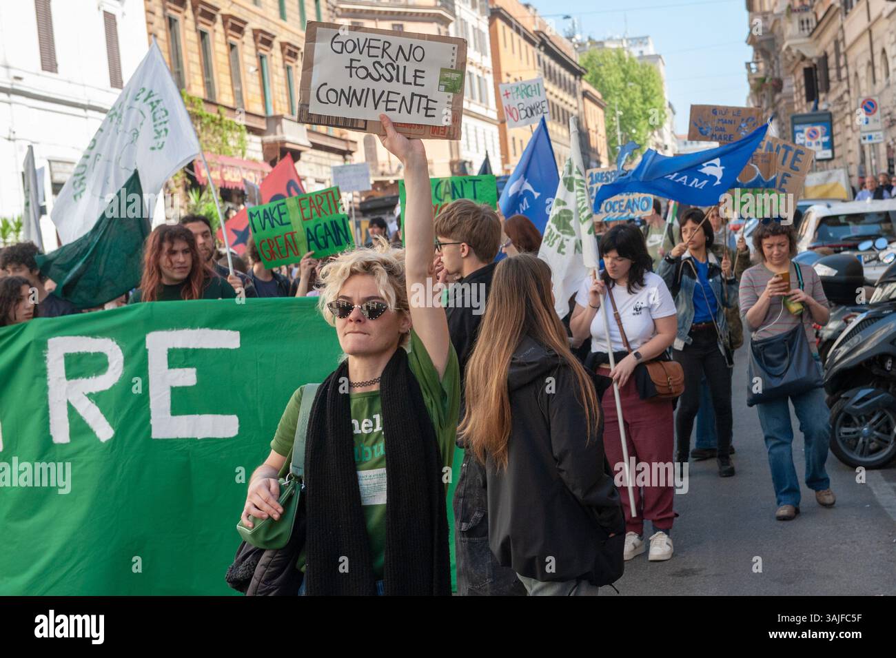 Roma, Italia. 11 aprile 2025. Roma, Italia 11 aprile 2025: Venerdì per il futuro crediti: andrea sabbadini/Alamy Live News Foto Stock