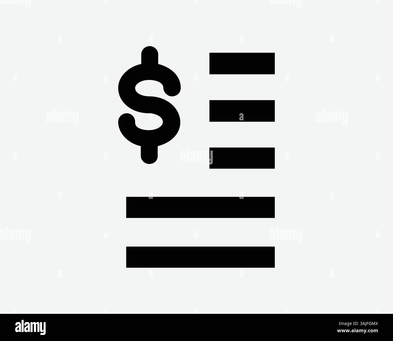 Report finanziario dati aziendali icona documento Dollaro firma monetaria Note bozza conti di bilancio documenti contabili portafoglio investimenti fatturato fatturato profitto Cha Illustrazione Vettoriale