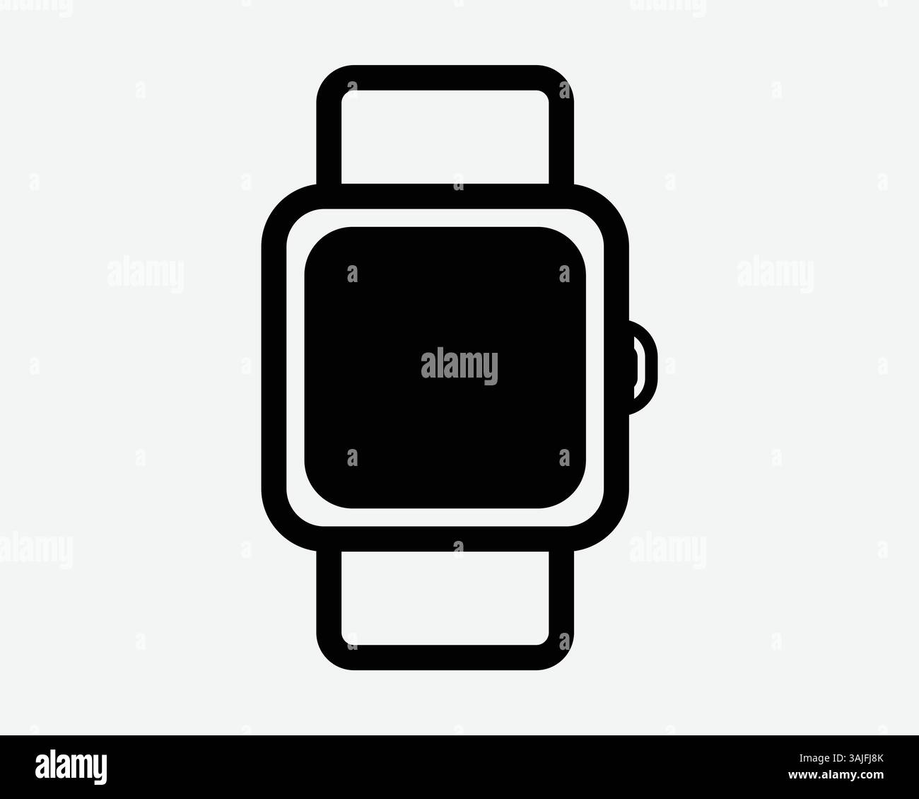 Icona dispositivo indossabile smartwatch salute Smart Watch Track Tracker monitoraggio stile di vita sano Gadget Timer orologio fitness display App Sign Symbol VE Illustrazione Vettoriale