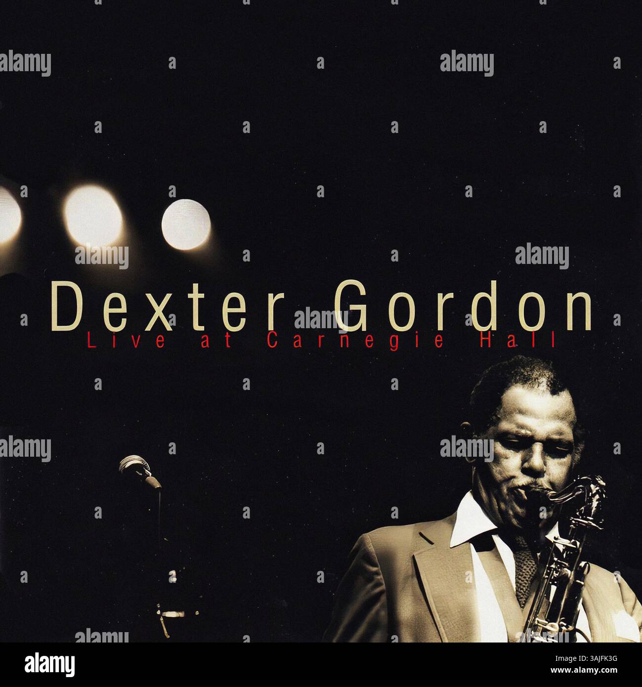 Dexter Gordon - Live at Carnegie Hall - copertina di dischi jazz d'epoca Foto Stock