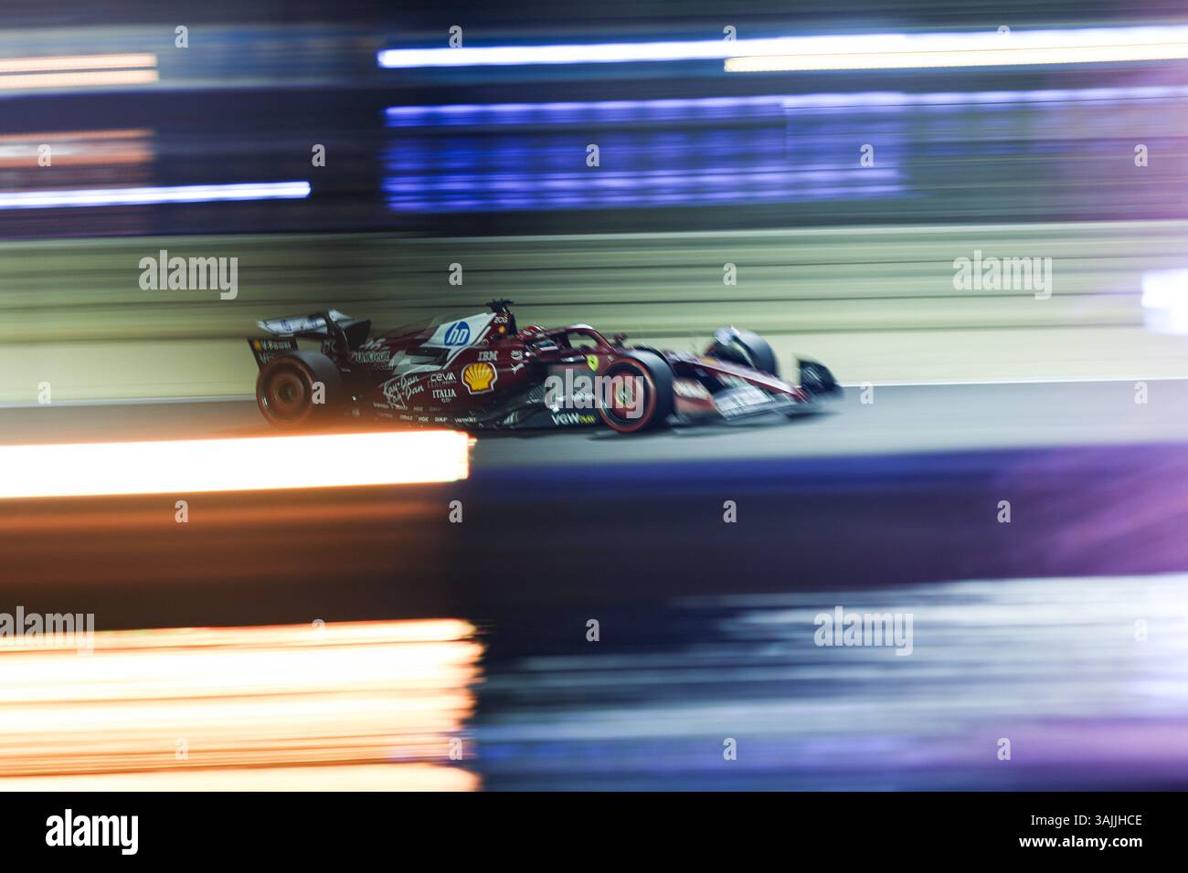 Durante il Gran Premio del Golfo del Bahrain 2025 di Formula 1, 4° round del Campionato del mondo di Formula 1 FIA 2025 dall'11 al 13 aprile 2025 sul circuito Internazionale del Bahrain, a Sakhir, in Bahrain Foto Stock
