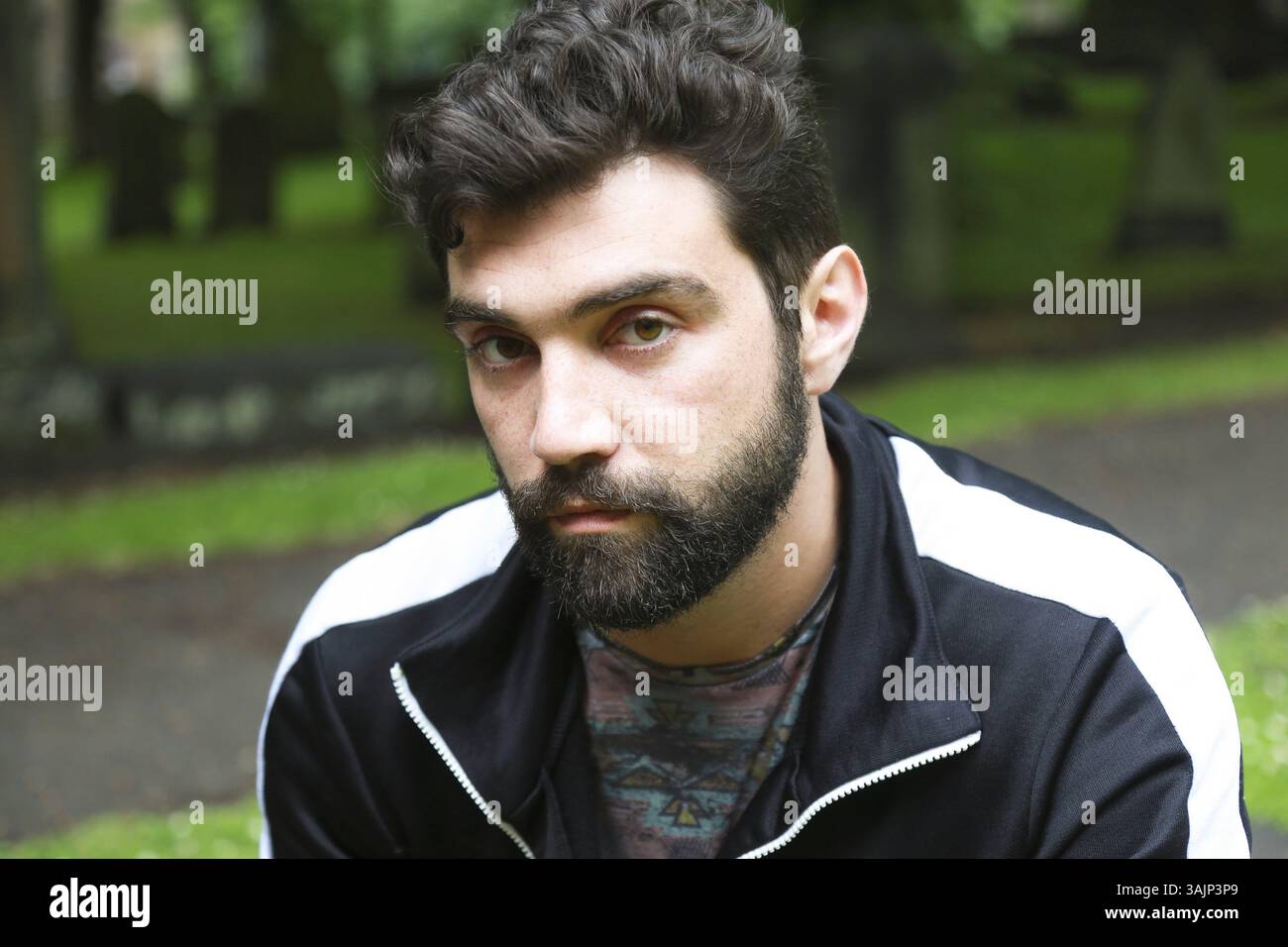 21 giugno 2017 - Edinbrgh, Scozia, Regno Unito - l'attore rumeno ALEC SECAREANU promuove il pluripremiato film "God's Own Country" del Regno Unito. Secareanu è noto per il suo lavoro sul paese di Dio (2017), Matasari (2011) e minte-ma frumos in Centrul Vechi (2016). (Immagine di credito: © Armando Gallo/ZUMA Studio) Foto Stock