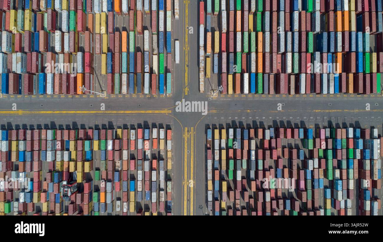 Deposito per container Casablanca MARSA. Foto Stock