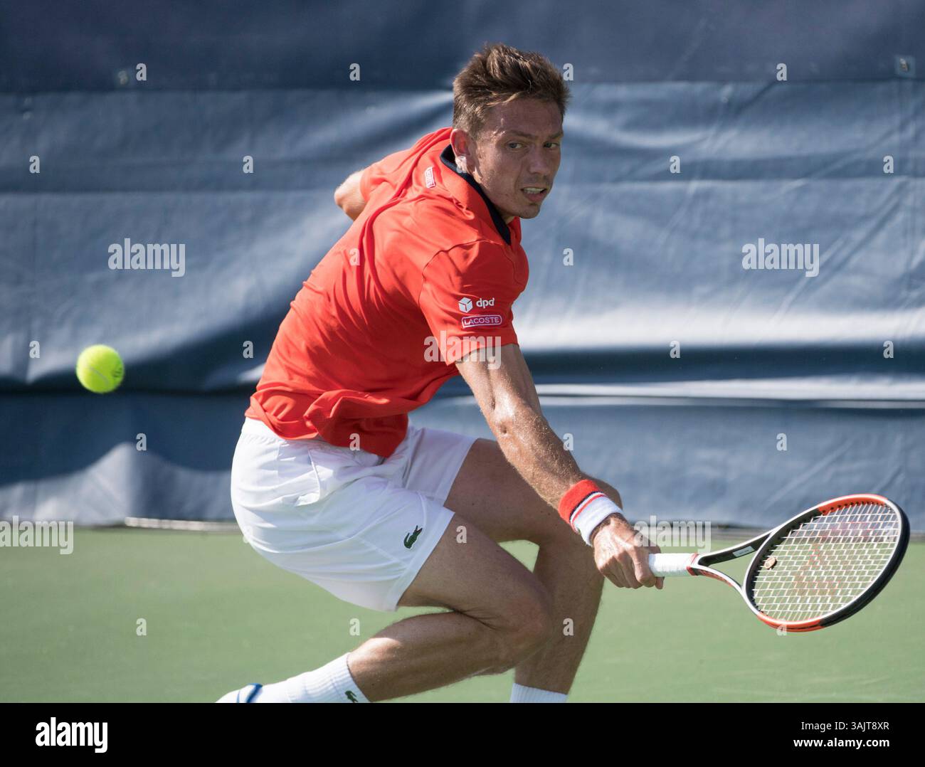 31 luglio 2017: Nicolas Mahut (fra) ha battuto in finale Thomas Fabbiano (ITA) 6-1, 7-6, al Citi Open giocando al Rock Creek Park Tennis Center di Washington, DC. ©Leslie Billman/Tennisclix/CSM(Credit Image: &Copy; Leslie Billman/CSM via ZUMA Wire) Foto Stock