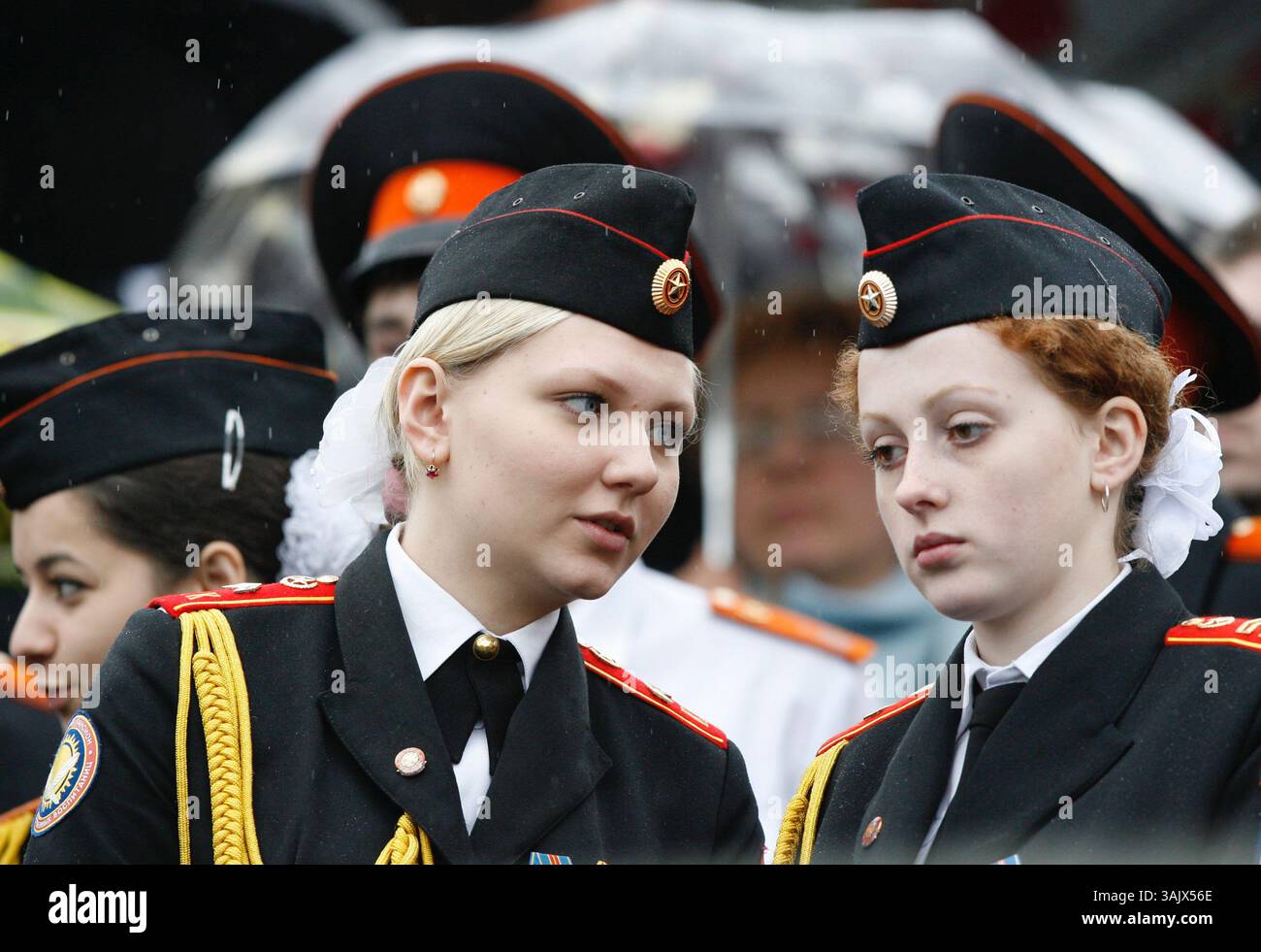 7 maggio 2009 - Mosca, Russia - cadette dell'esercito russo durante la prova della Parata militare del giorno della Vittoria. (Immagine di credito: © PhotoXpress/ZUMA Press) Foto Stock