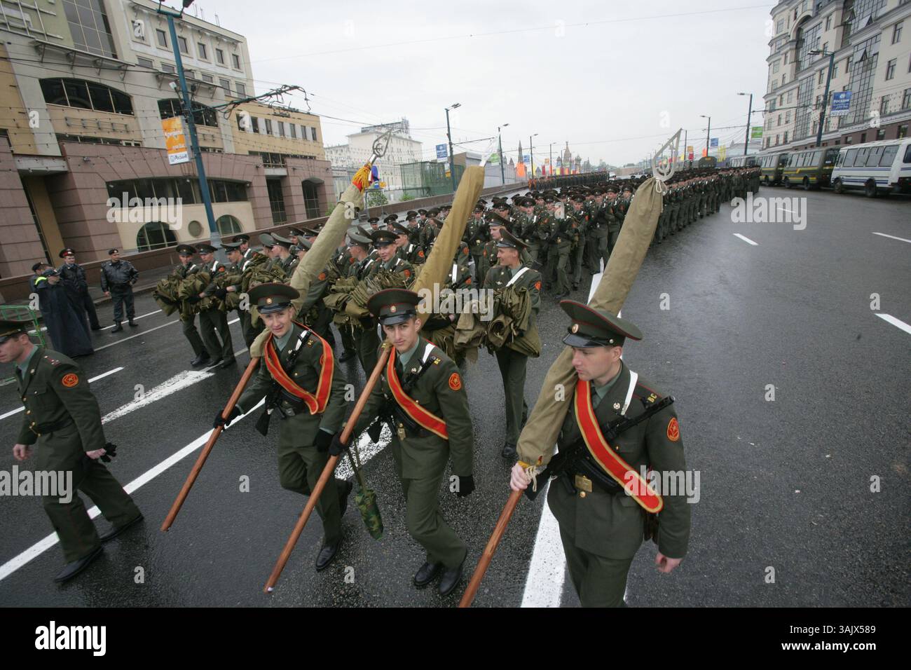 7 maggio 2009 - Mosca, Russia - Esercito Russo durante le prove della Parata militare del giorno della Vittoria. (Immagine di credito: © PhotoXpress/ZUMA Press) Foto Stock