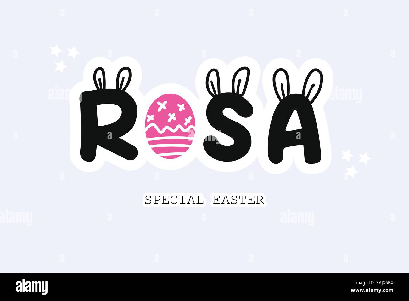 Coniglio di Pasqua, illustrazione di pasqua Rosa Vector Illustrazione Vettoriale