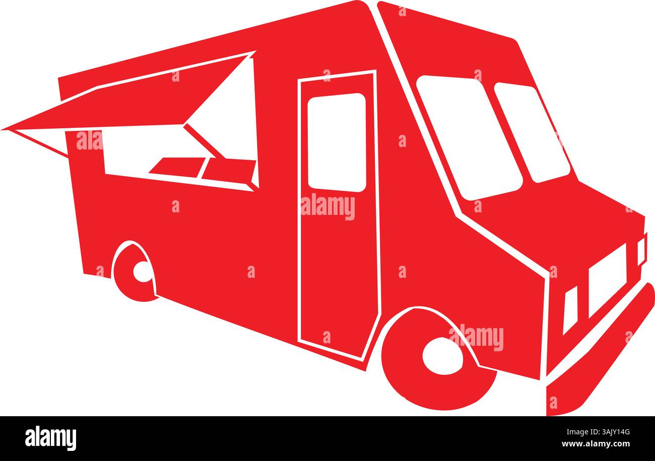 Immagine vettoriale del logo del carrello alimentare Illustrazione Vettoriale