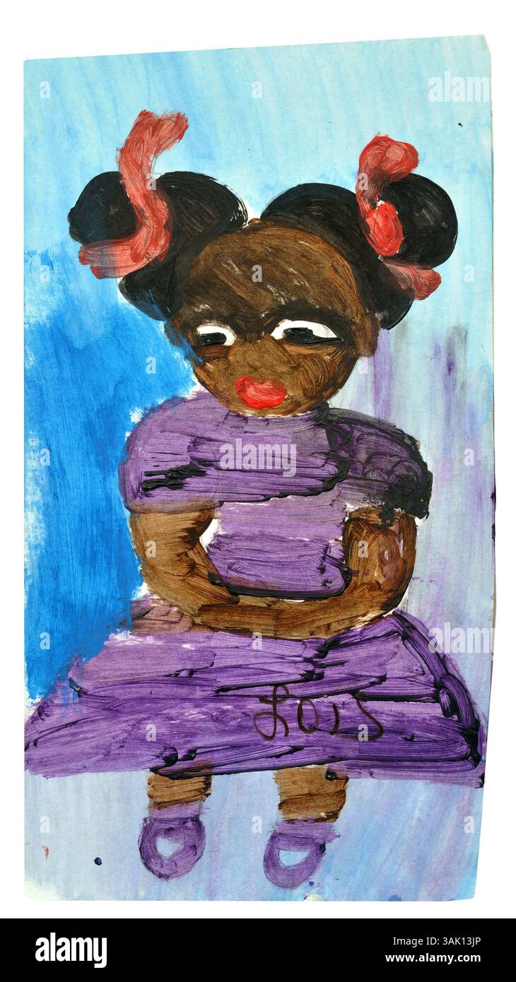 26 maggio 2009 - Decatur, Georgia, USA - Lois Curtis artwork, senza titolo. Dieci anni dopo che la decisione "Olmstead" della Corte Suprema degli Stati Uniti ha reso possibile per le persone con disabilità mentali di vivere all'interno delle loro comunità piuttosto che negli ospedali psichiatrici statali, la 41enne LOIS CURTIS sorride, amando la sua vita oltre porte chiuse e recinzioni alte. Artista autodidatta, Curtis ha trascorso gran parte della sua vita in varie istituzioni mentali. In seguito alla negazione di numerose richieste di vivere nella sua comunità, ha avviato una causa contro lo stato della Georgia. Nel luglio 1999 la Corte Suprema degli Stati Uniti ha stabilito che 'u Foto Stock