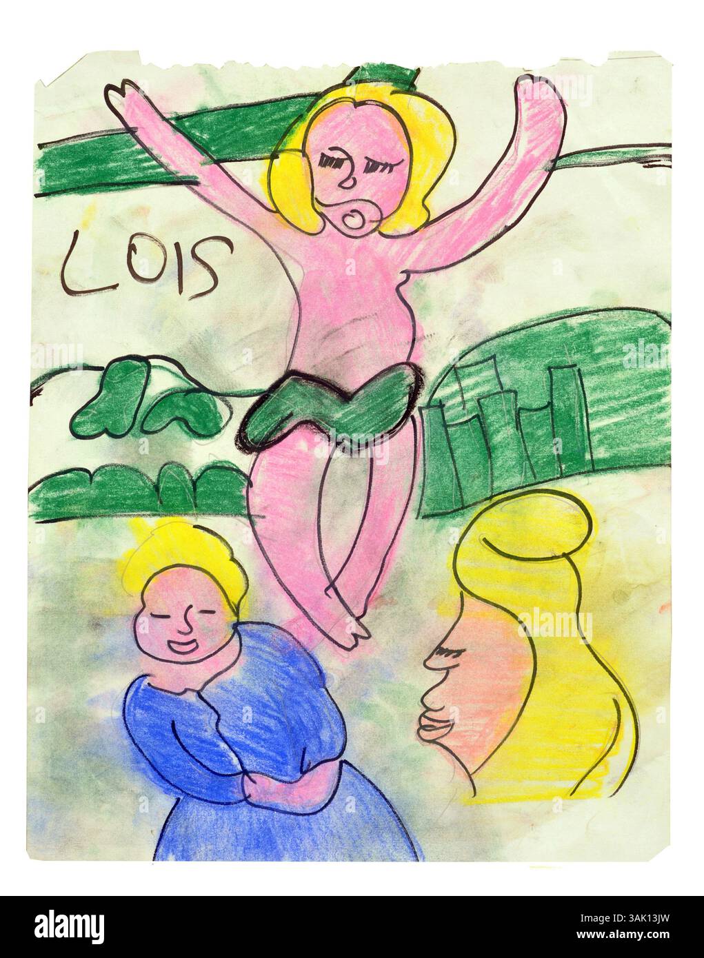 26 maggio 2009 - Decatur, Georgia, USA - Lois Curtis ArtWork, "Garden of Eden". Dieci anni dopo che la decisione "Olmstead" della Corte Suprema degli Stati Uniti ha reso possibile per le persone con disabilità mentali di vivere all'interno delle loro comunità piuttosto che negli ospedali psichiatrici statali, la 41enne LOIS CURTIS sorride, amando la sua vita oltre porte chiuse e recinzioni alte. Artista autodidatta, Curtis ha trascorso gran parte della sua vita in varie istituzioni mentali. In seguito alla negazione di numerose richieste di vivere nella sua comunità, ha avviato una causa contro lo stato della Georgia. Nel luglio 1999 la Corte Suprema degli Stati Uniti ha stabilito Foto Stock