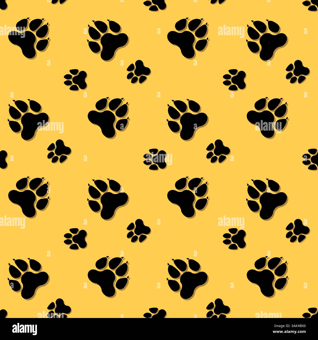 Illustrazione vettoriale dell'impronta zampa senza cuciture Illustrazione Vettoriale