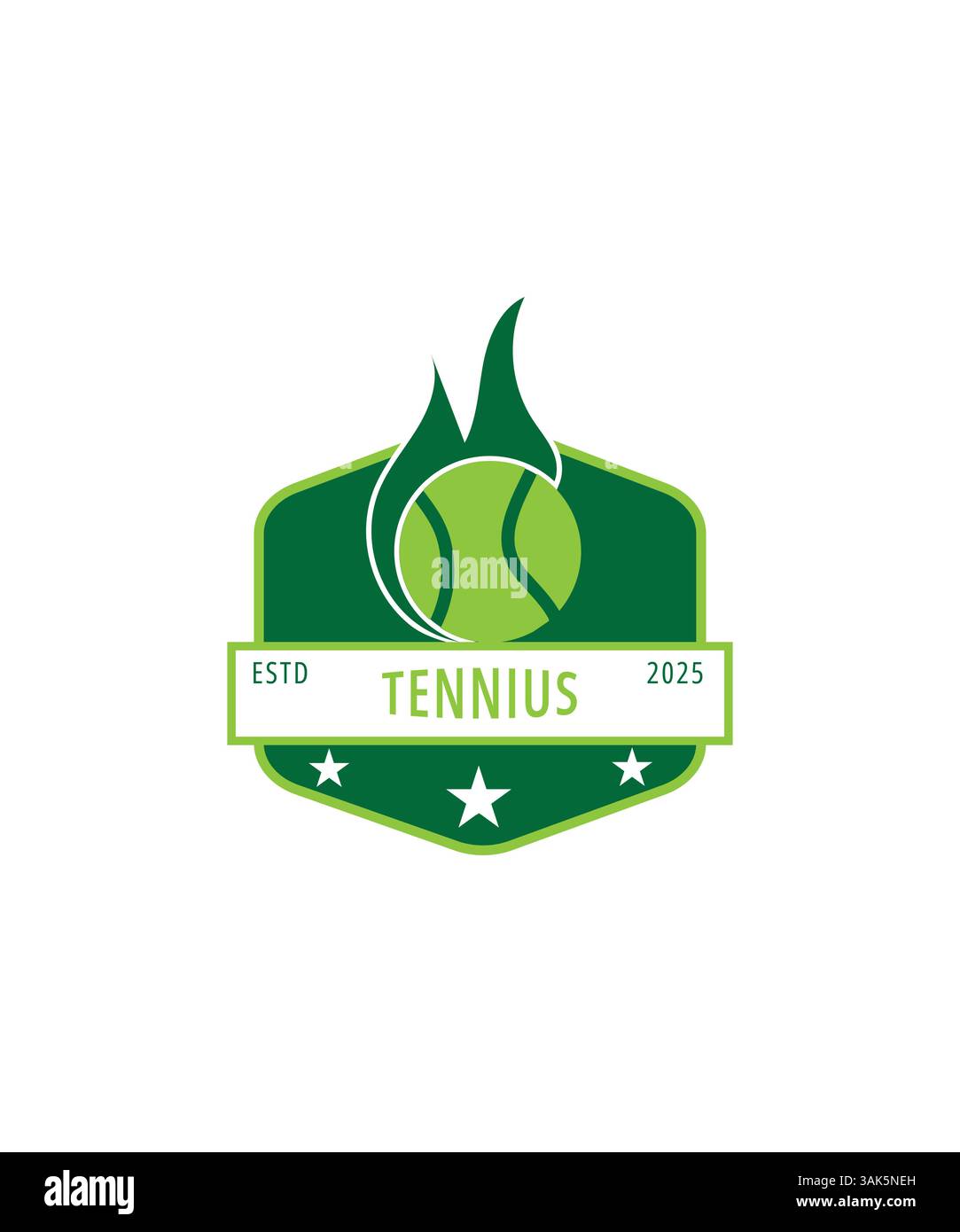 Logo emblema tennis, logo tennis club, modello distintivo sport tennis Illustrazione Vettoriale