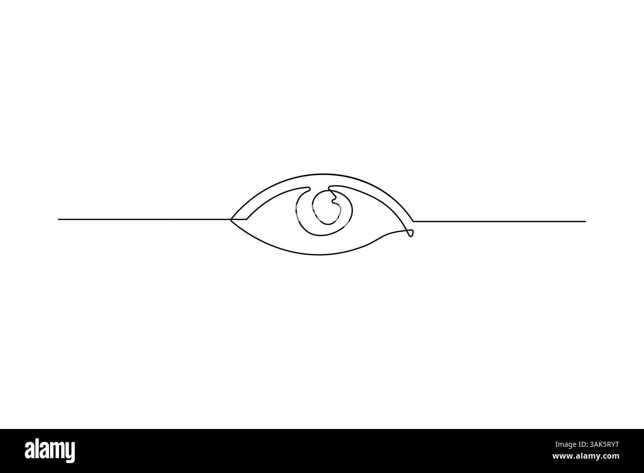 Disegno continuo a un occhio di linea del contorno disegnato a mano disegno del vettore isolato Illustrazione Vettoriale