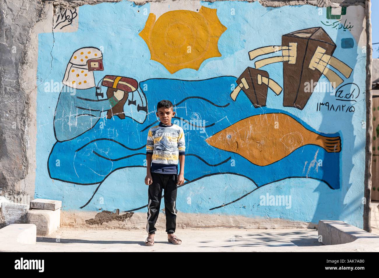 Qeshm e Hengam l'isola sul Golfo Persico Foto Stock