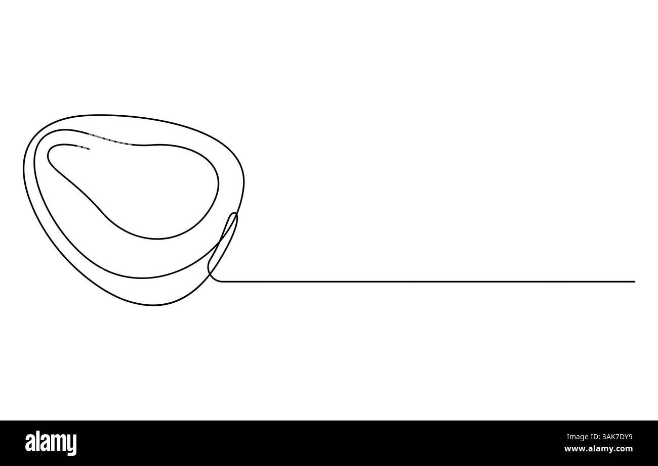 telo da letto con disegno a una linea Illustrazione Vettoriale