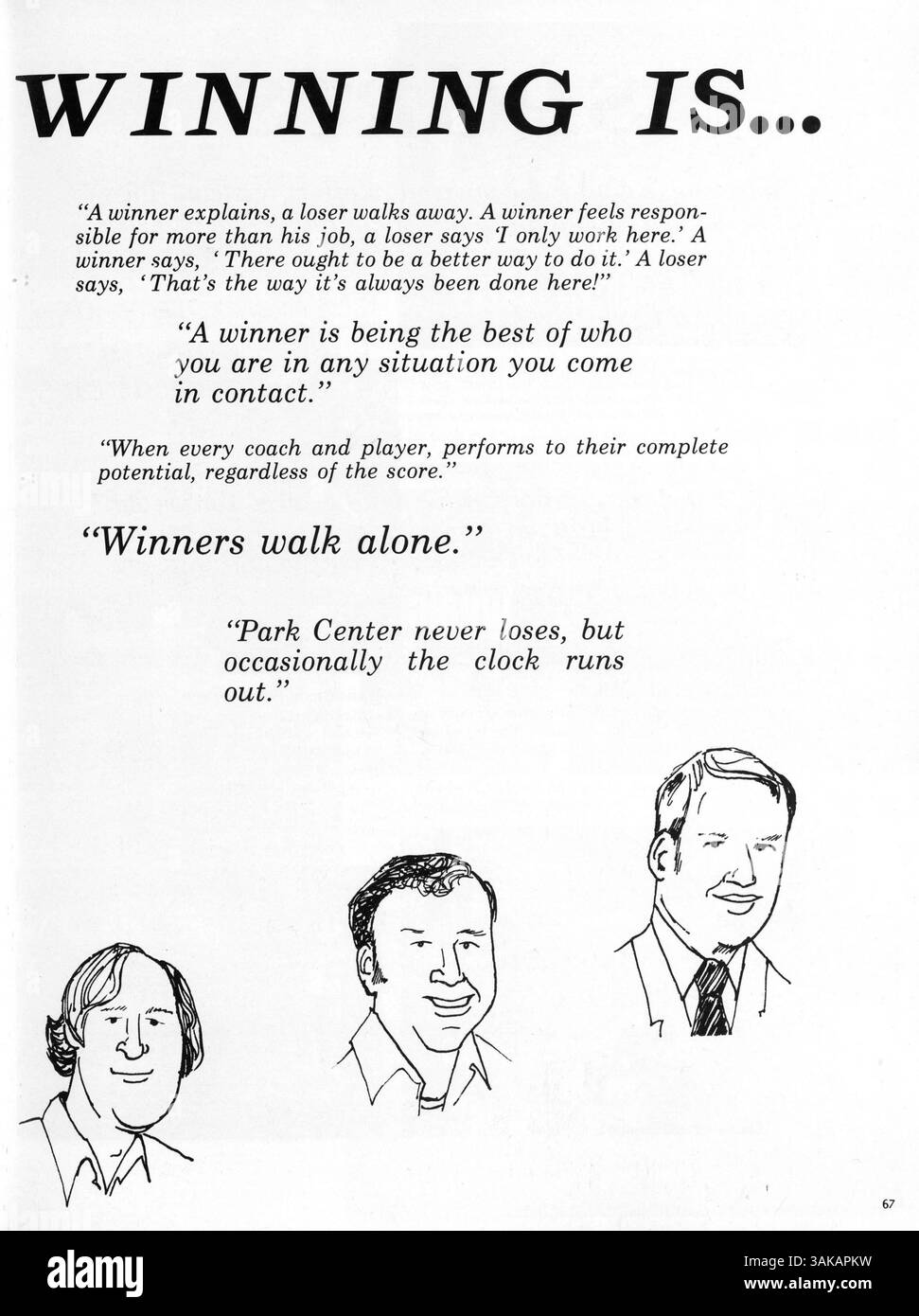 L'annuario 1977 del Park Center High School, Pirate Vol. Vi: Tesori, offre una documentazione visiva e scritta dell'anno scolastico 1972-1973, con sezioni dedicate a studenti, docenti, sport e attività extracurricolari. Foto Stock
