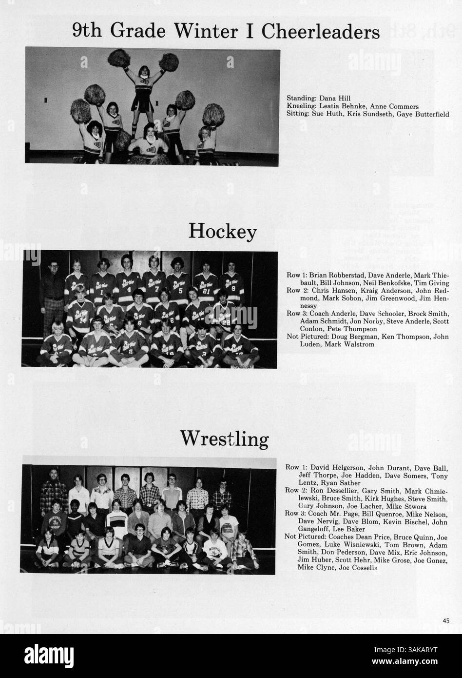 Il North View Junior High Yearbook del 1980 racconta l'anno accademico 1979-1980, documentando il coinvolgimento degli studenti nelle attività scolastiche, i contributi degli insegnanti e gli eventi sportivi della scuola. Serve come record delle tappe dell'anno. Foto Stock