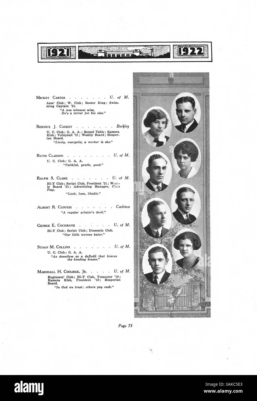 L'annuario Hesperian del 1922 della West High School offre un resoconto dettagliato dell'anno accademico, tra cui sport, club, vita studentesca e facoltà. Foto Stock