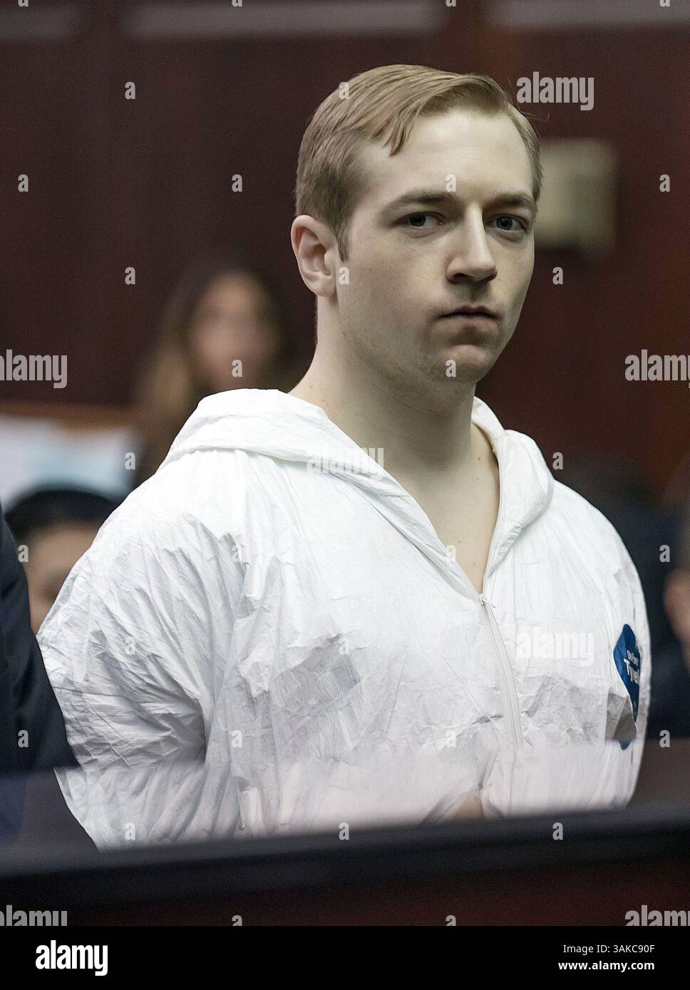 23 marzo 2017 - New York, NEW YORK, STATI UNITI D'AMERICA - James Harris Jackson è processato in tribunale penale, giovedì 23 marzo 2017, a New York. Jackson, accusato di aver ucciso a caso Timothy Caughman, un uomo di colore di 66 anni per le strade di New York pugnalandolo con una spada, è stato accusato giovedì di omicidio come crimine d'odio. STEVEN HIRSH/POOL/PI (immagine di credito: © Prensa Internacional via ZUMA Wire) Foto Stock