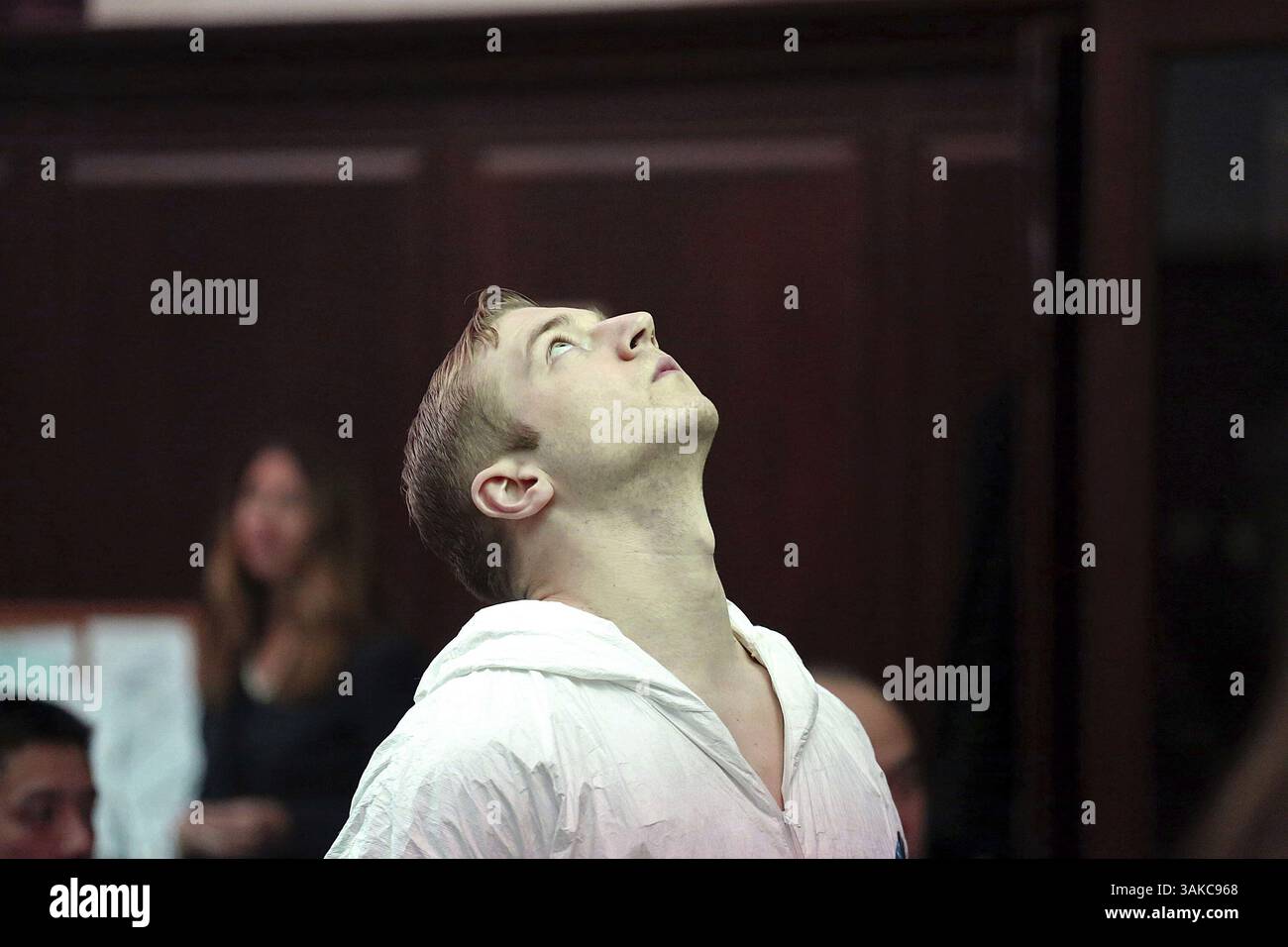 23 marzo 2017 - New York, NEW YORK, STATI UNITI D'AMERICA - James Harris Jackson è processato in tribunale penale, giovedì 23 marzo 2017, a New York. Jackson, accusato di aver ucciso a caso Timothy Caughman, un uomo di colore di 66 anni per le strade di New York pugnalandolo con una spada, è stato accusato giovedì di omicidio come crimine d'odio. JEFFERSON SIEGEL/POOL/PI (immagine di credito: © Prensa Internacional via ZUMA Wire) Foto Stock