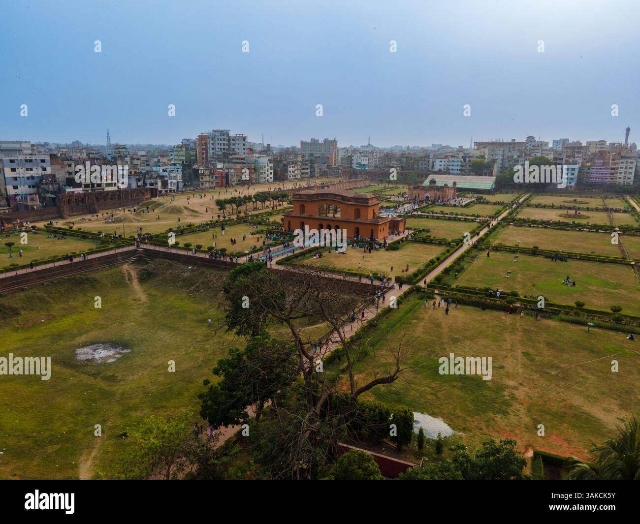 Architettura storica del forte di Lalbagh, un sito patrimonio Mughal a Dacca, Bangladesh Foto Stock