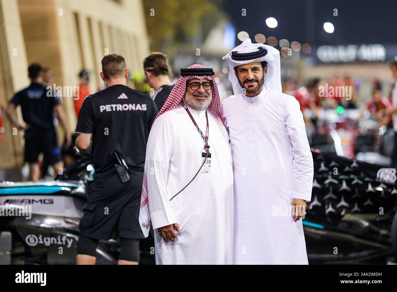 Durante il Gran Premio del Golfo del Bahrain 2025 di Formula 1, 4° round del Campionato del mondo di Formula 1 FIA 2025 dall'11 al 13 aprile 2025 sul circuito Internazionale del Bahrain, a Sakhir, in Bahrain Foto Stock