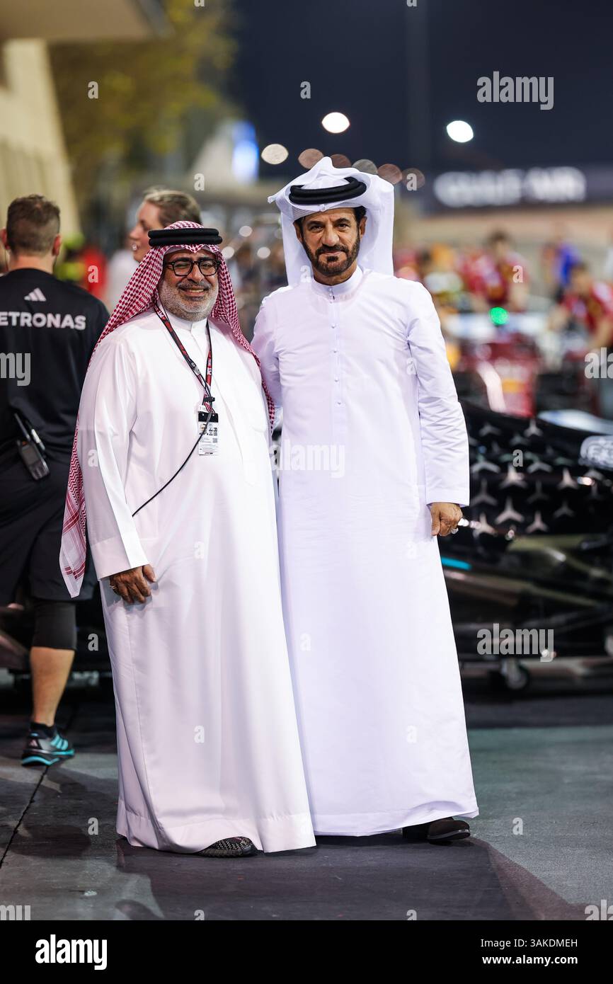 Durante il Gran Premio del Golfo del Bahrain 2025 di Formula 1, 4° round del Campionato del mondo di Formula 1 FIA 2025 dall'11 al 13 aprile 2025 sul circuito Internazionale del Bahrain, a Sakhir, in Bahrain Foto Stock
