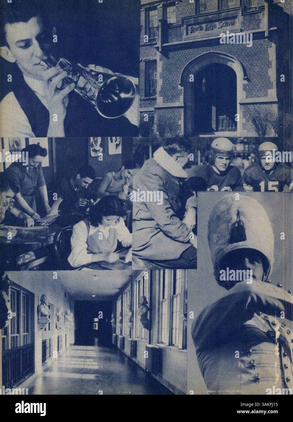 Il North High Yearbook 1942, intitolato "Polaris", cattura gli studenti, gli insegnanti, i club, atletica leggera e eventi importanti dell'anno scolastico 1941-1942, che riflettono sulla vita accademica e sociale della scuola. Include anche contenuti sulla storia afroamericana all'interno del contesto scolastico. Foto Stock