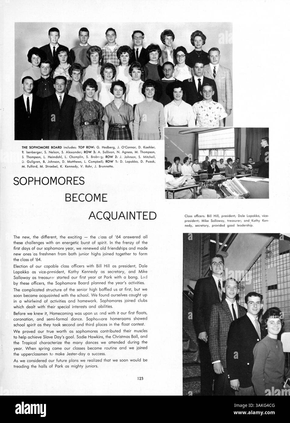 L'annuario "Echowan" del 1962 è un resoconto storico della vita degli studenti, dei contributi degli insegnanti e delle attività extracurriculari alla St. Louis Park High School durante l'anno scolastico 1961-1962. Foto Stock