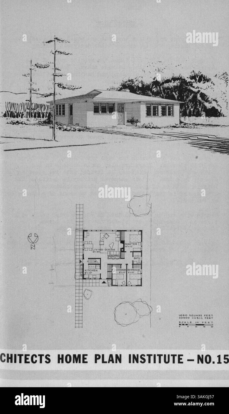 Northwest Homes, Libro 3 presenta una serie di venticinque progetti di case dell'Architects Home Plan Institute, un gruppo con sede a Minneapolis e St. Paul. I progetti si concentrano sulla fornitura al pubblico di piccole case progettate da architetti a un prezzo accessibile. Foto Stock