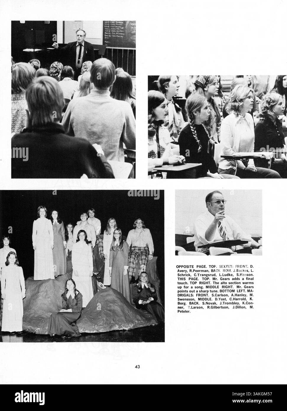 L'edizione 1973 del Lindbergh High Yearbook, intitolata "contrails '73", cattura gli studenti, gli insegnanti, i club, l'atletica leggera e altri eventi significativi dell'anno scolastico 1972-1973 alla Lindbergh High School. Foto Stock
