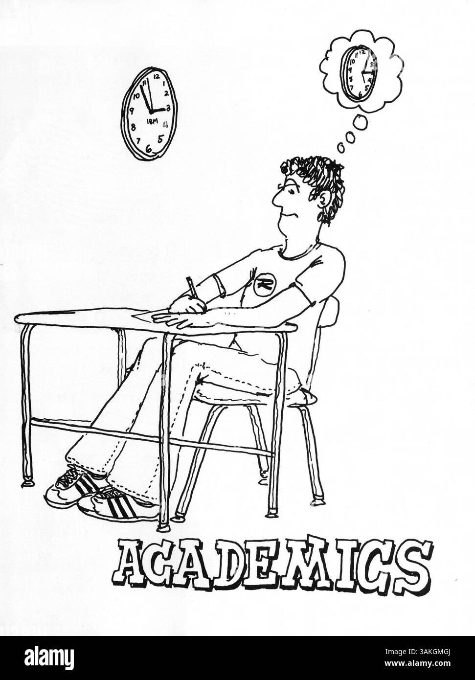 L'edizione 1973 del Lindbergh High Yearbook, intitolata "contrails '73", cattura gli studenti, gli insegnanti, i club, l'atletica leggera e altri eventi significativi dell'anno scolastico 1972-1973 alla Lindbergh High School. Foto Stock