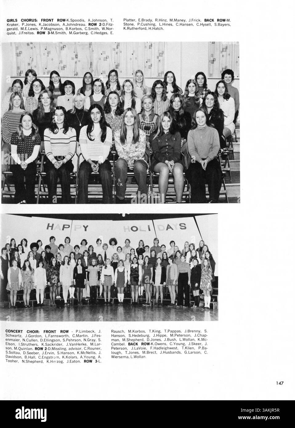 L'annuario Edina East High del 1973 mette in evidenza la vita studentesca, l'atletica, i club e la facoltà, documentando i punti salienti e le pietre miliari dell'anno scolastico 1972-1973. Foto Stock