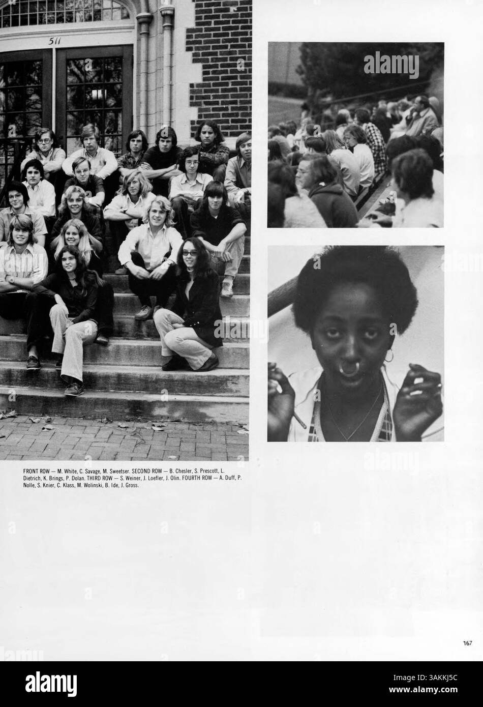 L'annuario "Bravura" del 1975 della Blake High School mostra l'anno scolastico 1974-1975, documentando studenti, insegnanti, club, atletica leggera, e la storia afroamericana. Foto Stock