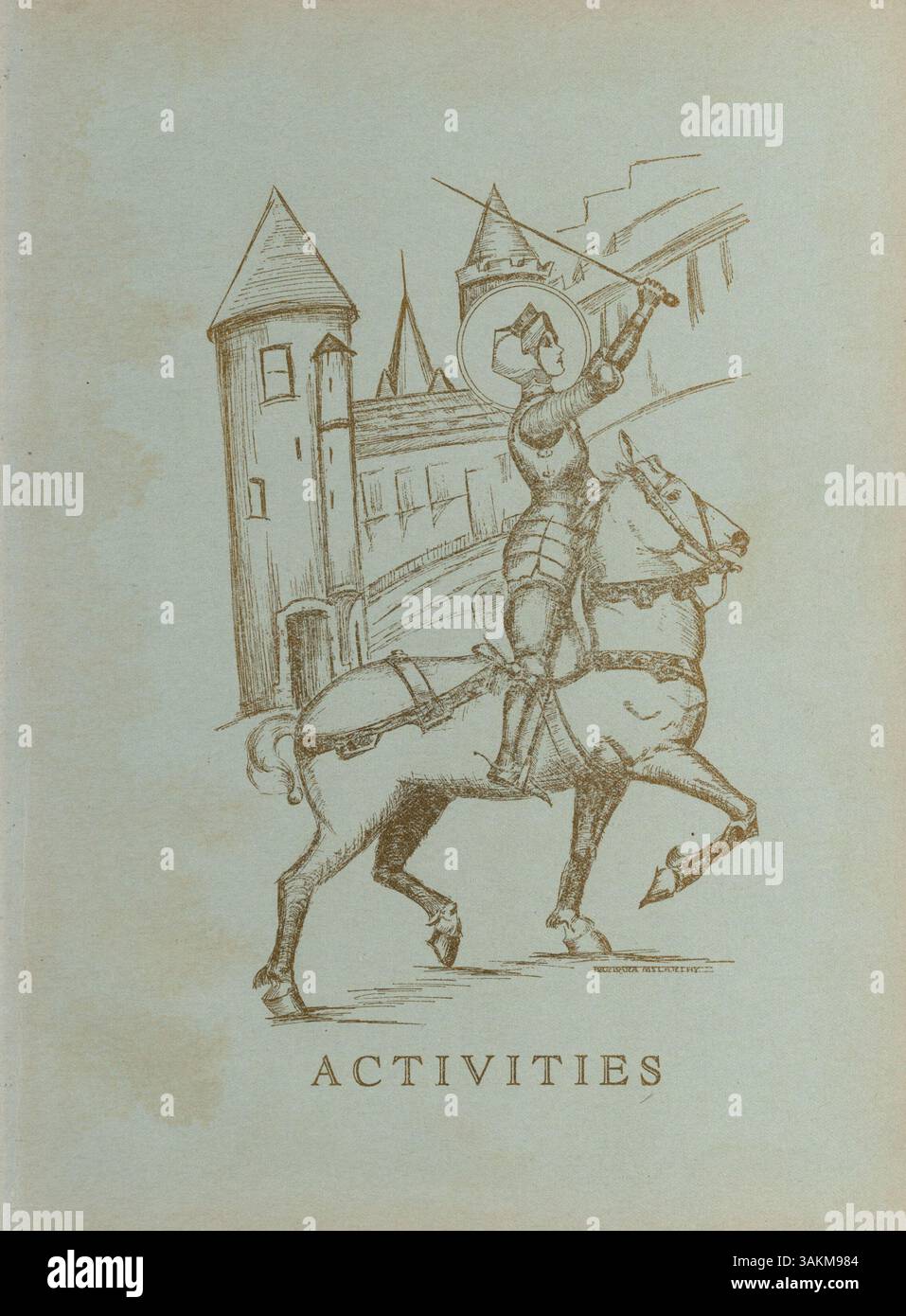 L'edizione 1933 dell'annuario Angelus dell'Accademia dei Santi Angeli riporta i momenti salienti dell'anno scolastico, tra cui i profili di studenti e insegnanti, le attività extracurricolari e gli eventi degni di nota. Serve come record storico dell'anno scolastico 1932-1933. Foto Stock