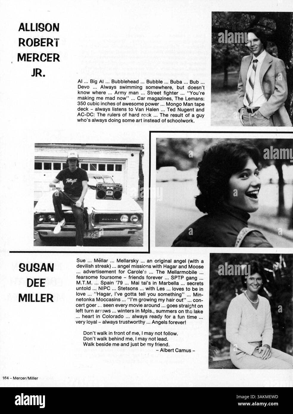 Il Blake Yearbook del 1981, "riflessioni", mette in evidenza i risultati conseguiti da studenti, insegnanti e gruppi extracurricolari durante l'anno scolastico 1980-1981 presso la Blake School. Foto Stock