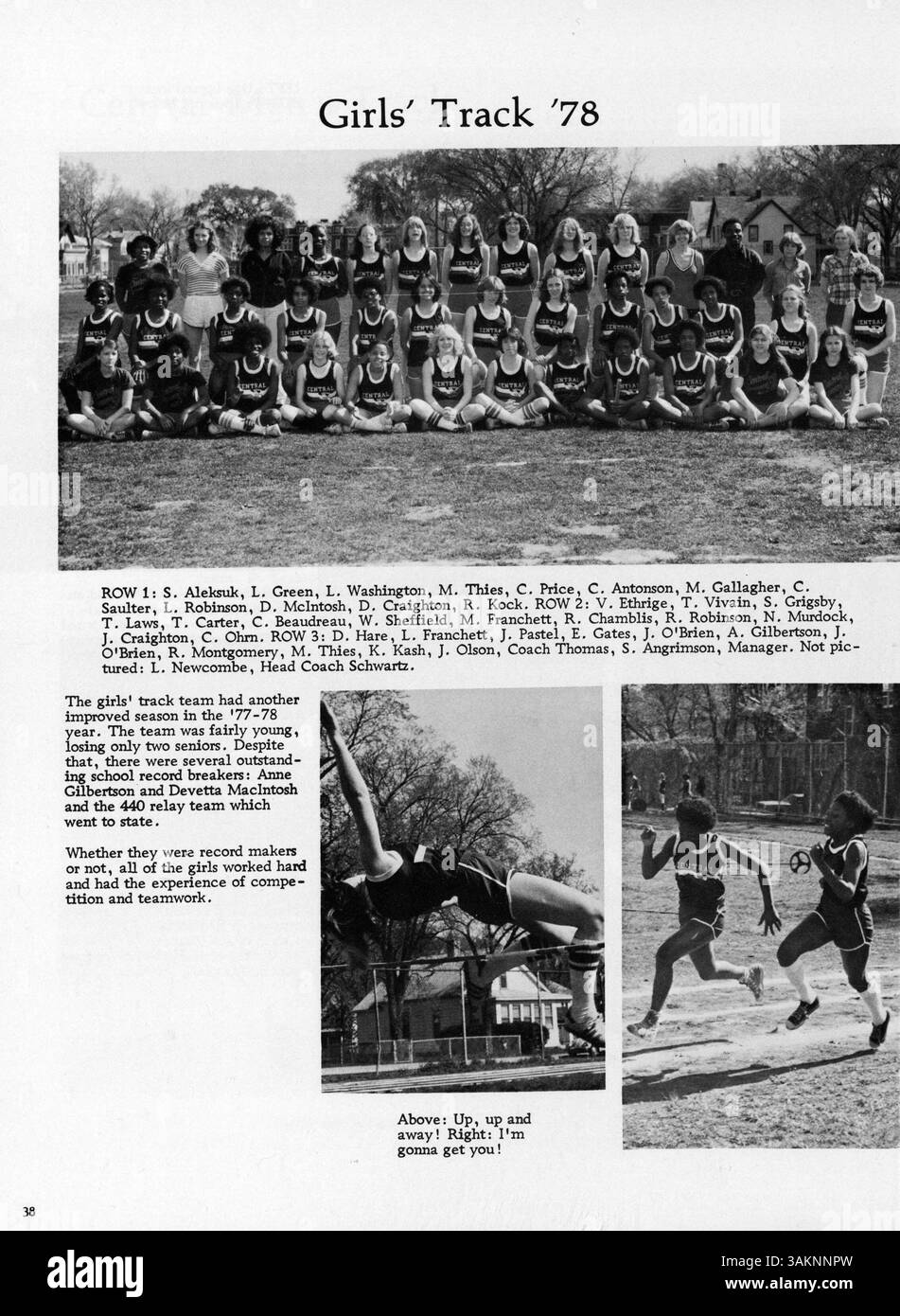 "Centralian 1979: The Last of the 70s" è l'annuario della Central High School, che documenta studenti, insegnanti, club, atletica leggera, ed eventi chiave dell'anno scolastico 1978-1979. Foto Stock