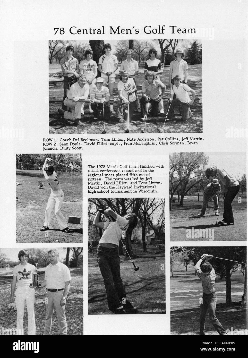 "Centralian 1979: The Last of the 70" documenta l'anno scolastico 1978-1979 al Central High, con particolare attenzione a studenti, insegnanti, atletica e attività extracurriculari. Foto Stock