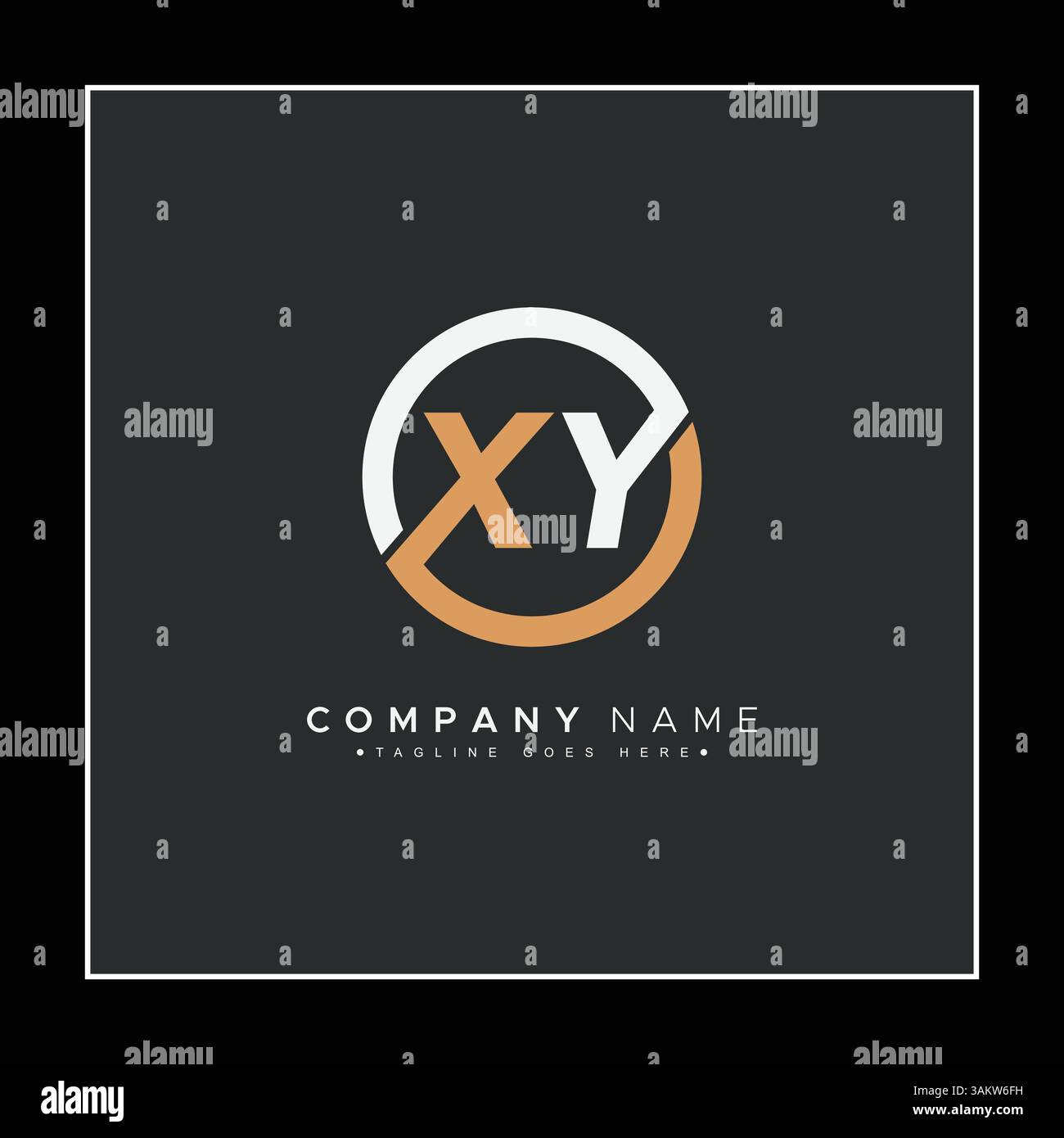 Logo XY minimal Vector - Logo aziendale semplice per i monogrammi X e Y Illustrazione Vettoriale