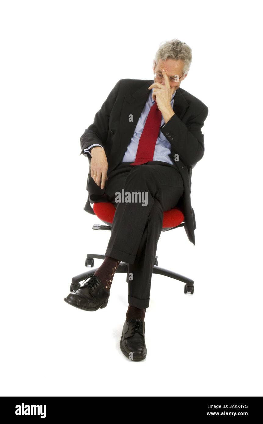 Triste premuto il business man Foto Stock