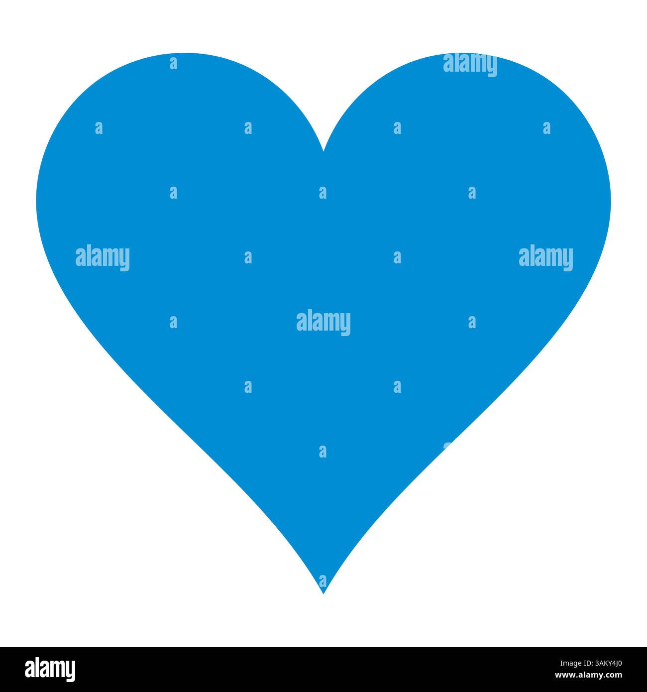 Cuore azzurro simbolo di amore, salute e affetto digitale Illustrazione Vettoriale
