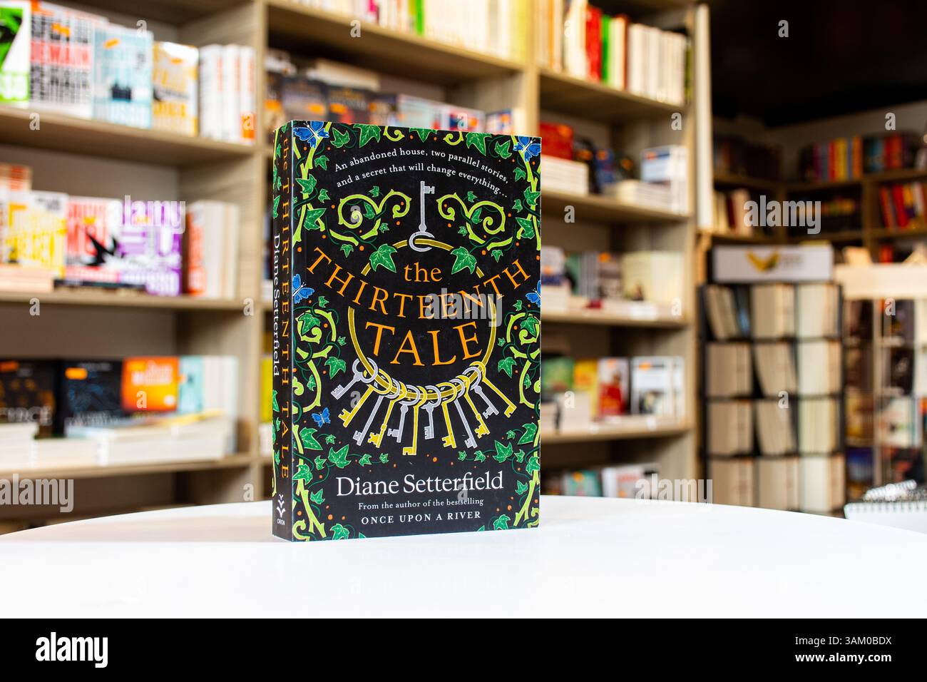 Primo piano del romanzo la tredicesima storia di Diane Setterfield in libreria. Foto Stock