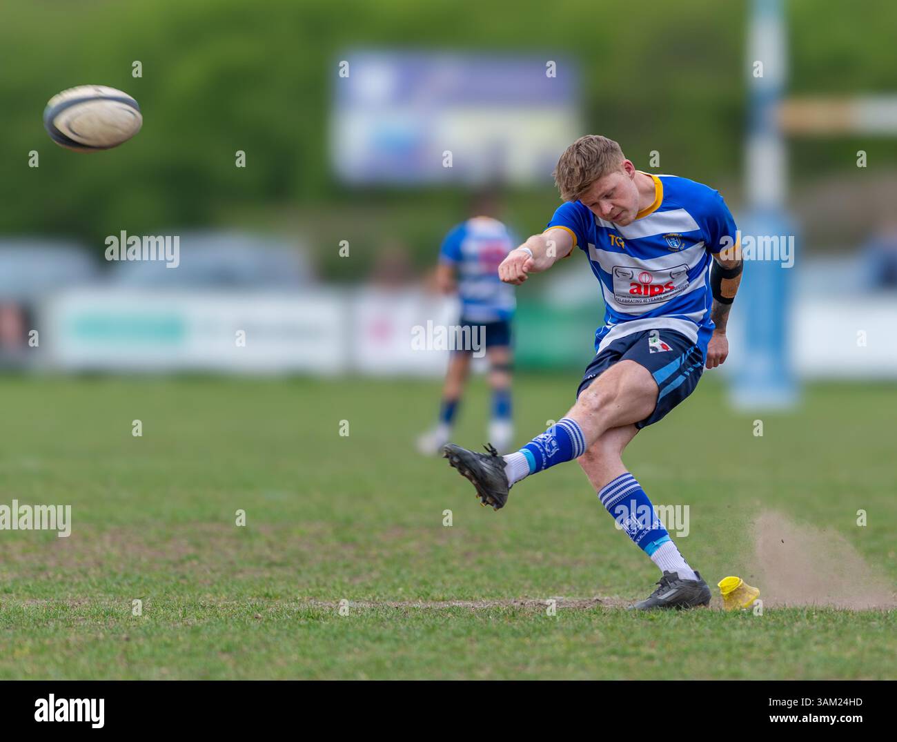 Partita amatoriale di rugby Union maschile. Foto Stock