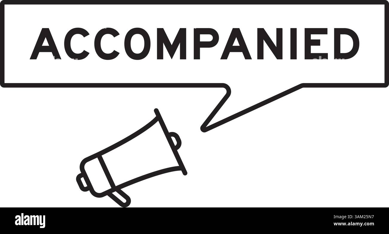 Icona megafono con bolla di parola accompagnata da sfondo bianco Illustrazione Vettoriale