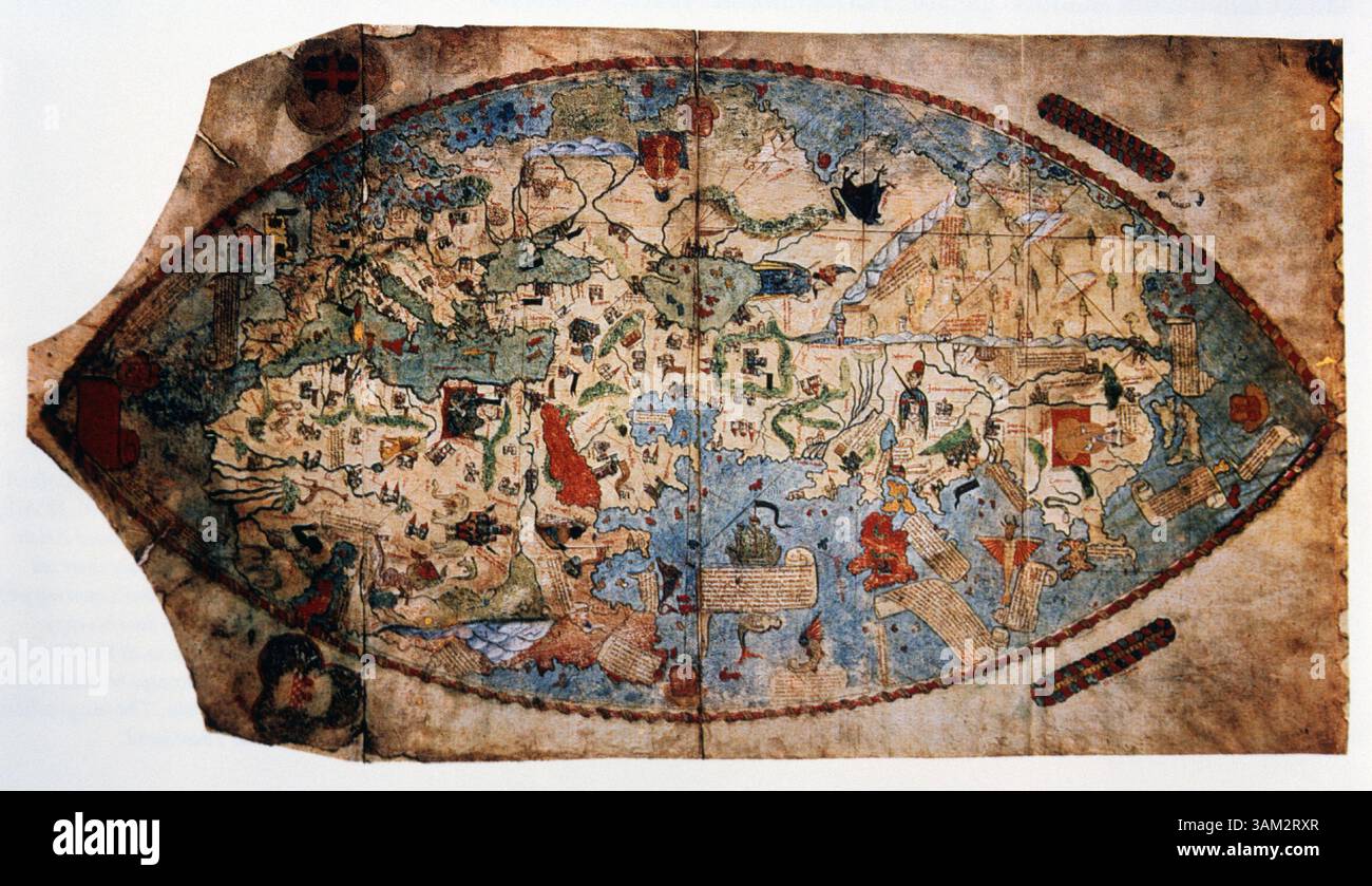 1 giugno 1900 - Mappa del mondo di Paolo Toscanelli, illustrazione, circa 1457 (Credit Image: © Glasshouse/ZUMAPRESS.com) Foto Stock