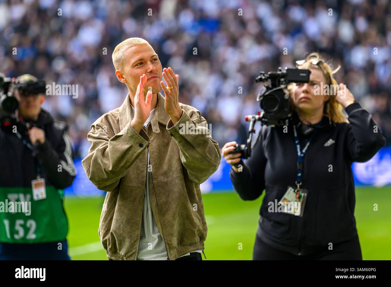 Viktor Fischer. Mesterskabsspillet - Superliga: FC København vs Brøndby IF - 13.04.2025. København, Danmark. 13 aprile 2025. Regno Unito: Superliga: FC COP Foto Stock