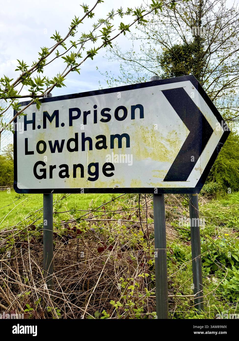 H.M.Prison Lowdham Grange, una prigione di categoria B a Lowdham, Nottinghamshire, Inghilterra, Regno Unito Foto Stock